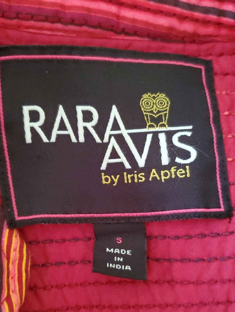 Rara Avis Long Women's Jacket - Pink & Red - Picture 4 of 6